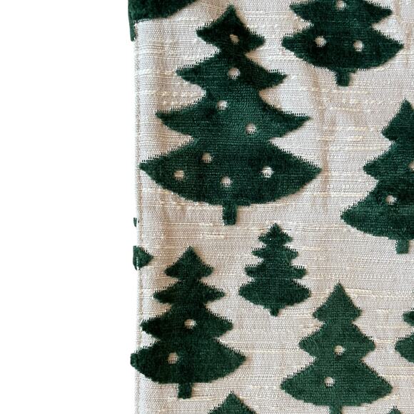 Green Velvet Christmas Tree Table Runner 16x90 Made in Belgium New - Picture 8 of 12